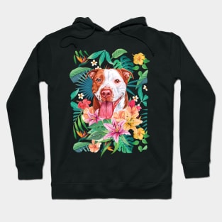 Tropical Red Pit Bull Pitbull 4 Hoodie